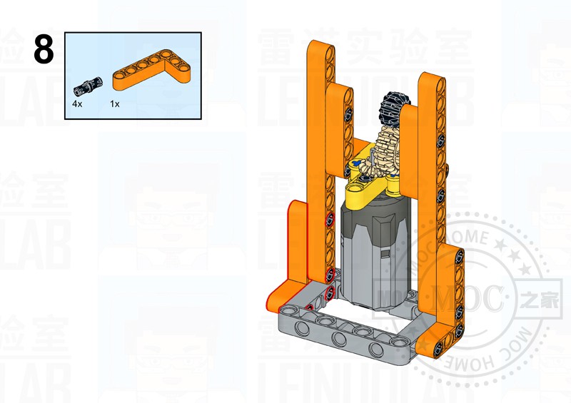 举重机器人拼装步骤-MOC之家