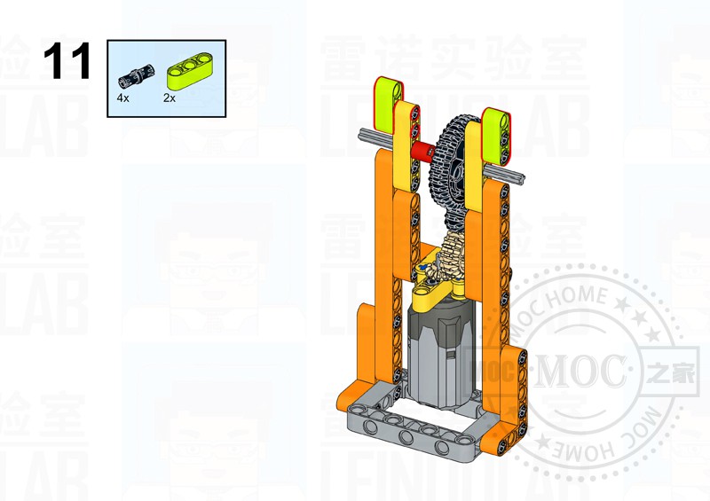 举重机器人拼装步骤-MOC之家