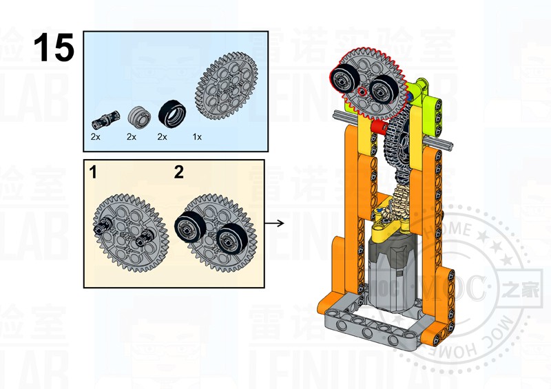 举重机器人拼装步骤-MOC之家
