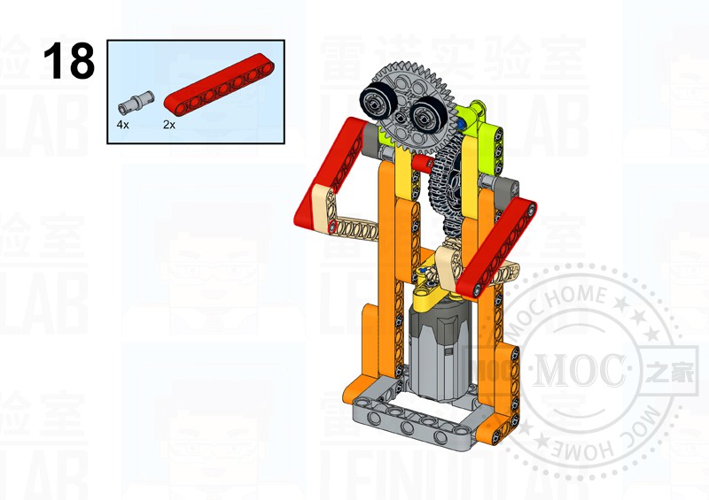 举重机器人拼装步骤-MOC之家