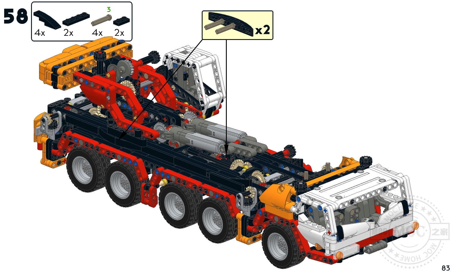 MOC-8316 Five-axle crane by ErikLeppen